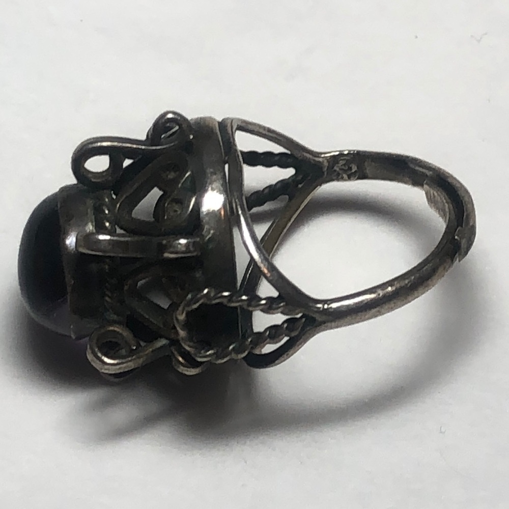 Amethyst Ottoman Crown Ring Adjustable - image 5